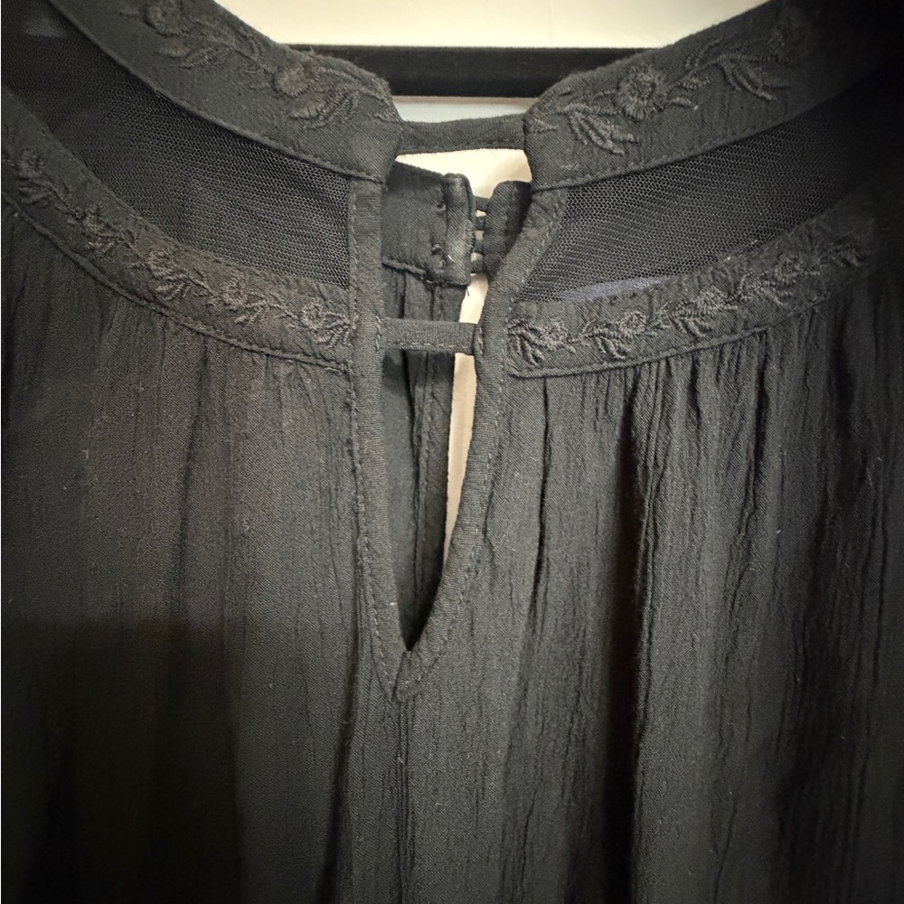 American Eagle Black Lace Blouse Size XL - Picture 6 of 12